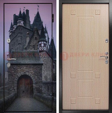 Входная металлическая дверь с фотопечатью замка ДФ-38 в Подольске