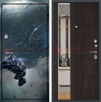 Железная дверь с фотопечатью космической фантастики ДФ-51 в Подольске
