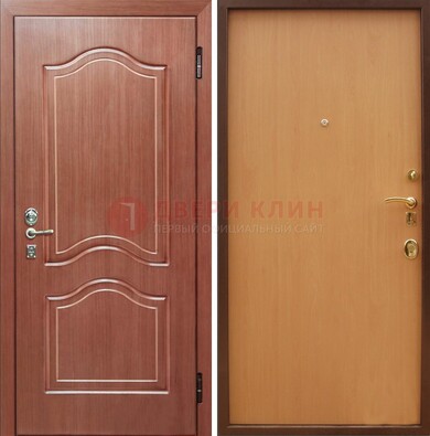 Входная дверь отделанная МДФ и ламинатом внутри ДМ-159 в Подольске