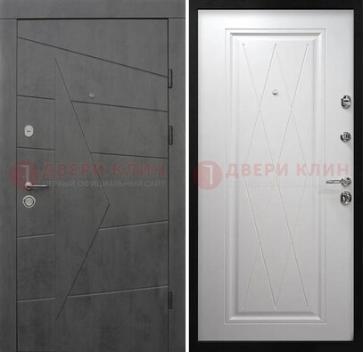 Темная железная дверь МДФ с рисунком ДМ-194 в Подольске