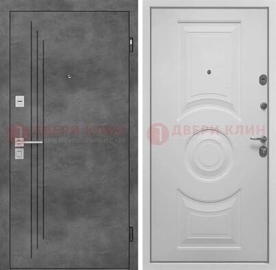 Металлическая коричневая дверь с МДФ Махагон внутри ДМ-287 в Подольске