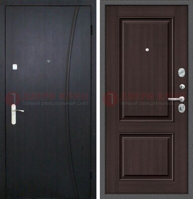 Темная стальная дверь с МДФ панелями ДМ-362 в Подольске