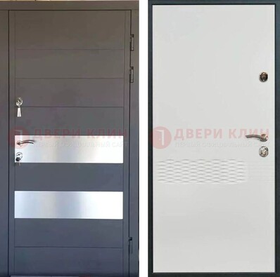 Металлическая дверь МДФ темная и светлая ДМ-420 в Подольске