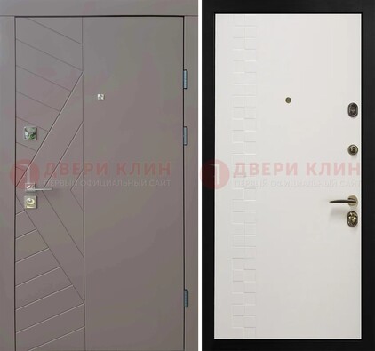 Современная железная дверь с МДФ ДМ-442 в Подольске
