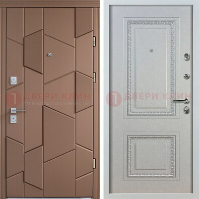 Квартирная стальная дверь с разными панелями МДФ ДМ-496 в Подольске