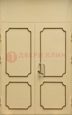 Светлая двухстворчатая дверь для загородного дома с МДФ ДМ-534 в Подольске