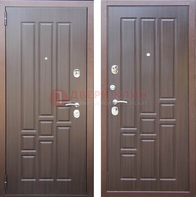 Теплая металлическая дверь с МДФ с двух сторон ДМ-80 в Подольске
