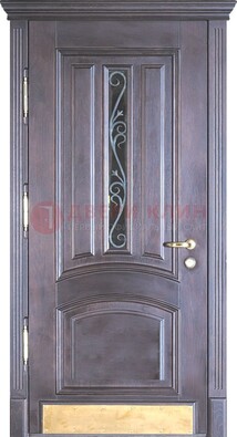 Сиреневая входная дверь с массивом дуба ДМД-17 в Краснодаре