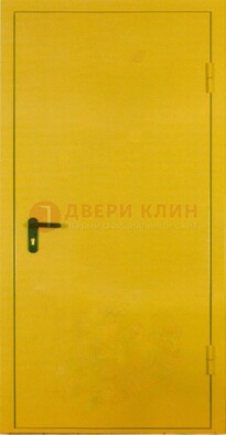 Желтая железная дверь с нитроэмалью ДН-5 в Подольске