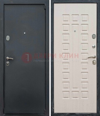 Черная металлическая дверь с порошковым покрытием ДП-101 в Краснознаменске