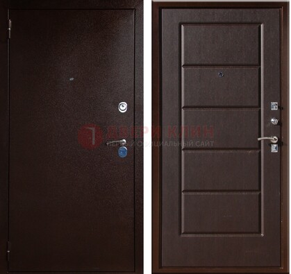 Темная входная дверь с порошковым окрасом ДП-113 в Подольске