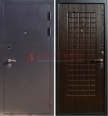 Серая металлическая дверь с порошковым напылением ДП-153 в Подольске