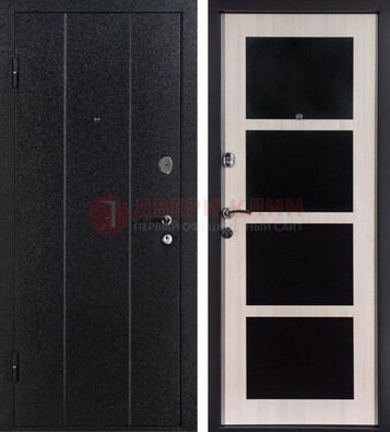 Черная металлическая дверь с порошковым напылением ДП-176 в Подольске