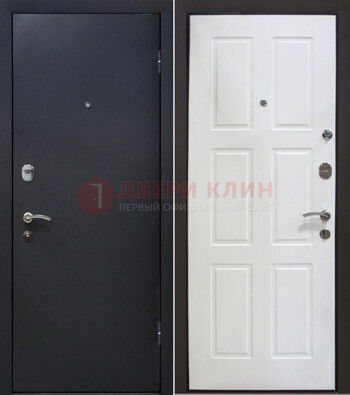 Черная металлическая дверь с порошковым покрытием ДП-193 в Подольске