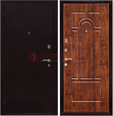 Темная железная дверь с порошковым покрытием ДП-194 в Подольске
