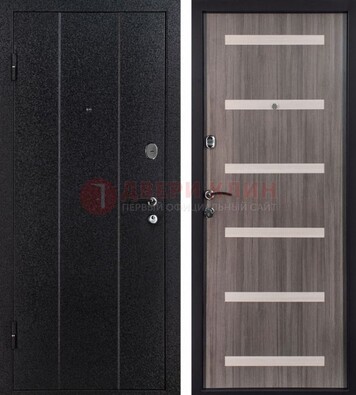 Черная стальная дверь с порошковым окрасом ДП-199 в Подольске