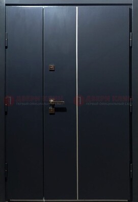 Темная металлическая дверь с порошковым покрытием ДП-220 в Можайске