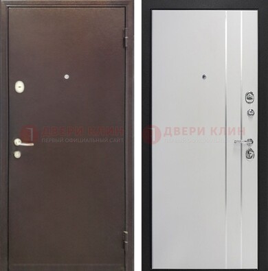 Входная дверь с порошковым покрытием с МДФ с молдингами ДП-232 в Подольске