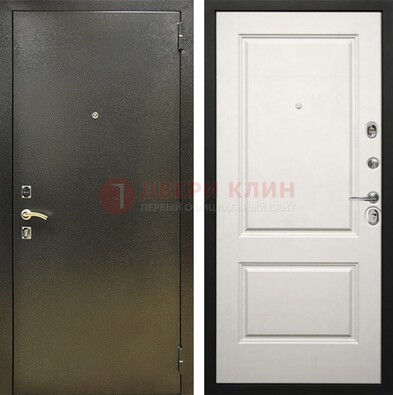 Металлическая темная дверь с порошковым напылением и классической МДФ ДП-298 в Подольске