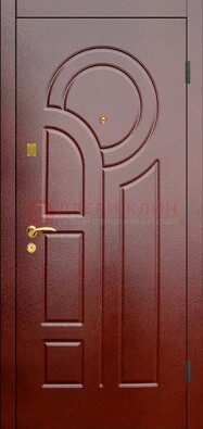 Красная металлическая дверь с порошковым окрасом ДП-57 в Подольске