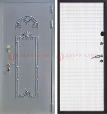 Черная входная дверь с порошковым покрытием ДП-67 в Челябинске