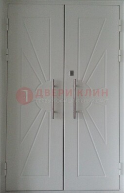 Парадная двухстворчатая дверь с фрезерованным МДФ ДПР-14 в Подольске