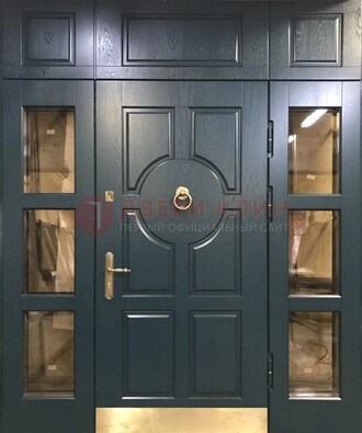 Стальная парадная дверь ДПР-64 со стеклопакетом в Подольске