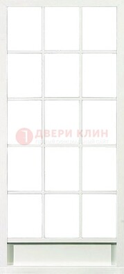 Железная решетчатая дверь в белом цвете ДР-10 в Подольске