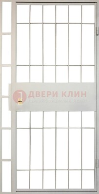 Железная решетчатая дверь в белом цвете ДР-19 в Подольске