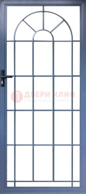 Синяя металлическая решетчатая дверь ДР-28 в Подольске