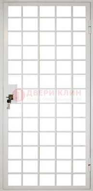 Белая металлическая решетчатая дверь ДР-2 в Подольске