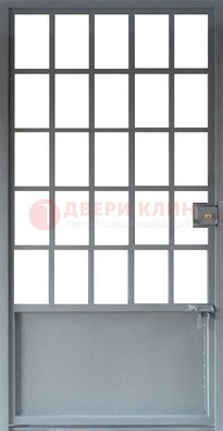 Металлическая решетчатая дверь в сером цвете ДР-7 в Подольске