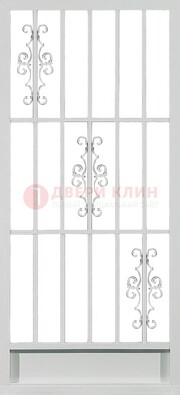 Белая железная решетчатая дверь ДР-9 в Подольске