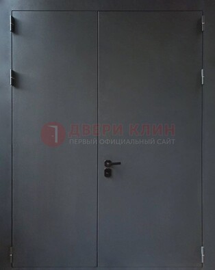 Черная распашная тамбурная дверь Порошок ДТМ-46 в Дмитрове