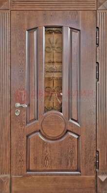 Входная дверь с виноритом и стеклом ДВТ-161 в Подольске