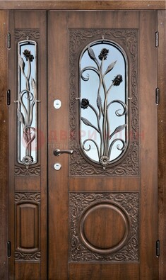 Железная дверь с виноритом и ковкой ДВТ-180 в Подольске
