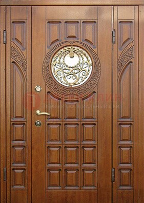 Металлическая филенчатая дверь с виноритом ДВТ-191 в Подольске