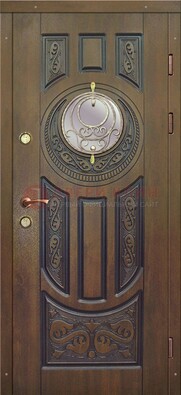 Одностворчатая входная дверь с виноритом и стеклом ДВТ-193 в Подольске