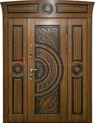 Парадная входная дверь с виноритом и узором ДВТ-194 в Подольске