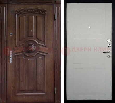 Темная входная дверь с виноритом ДВТ-216 в Подольске