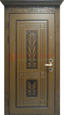 Металлическая дверь с виноритом и узором ДВТ-256 в Подольске