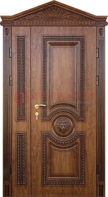 Узорная стальная дверь с виноритом для дома ДВТ-260 в Подольске