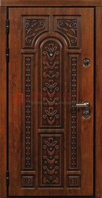 Коричневая входная дверь с виноритом ДВТ-32 в Подольске