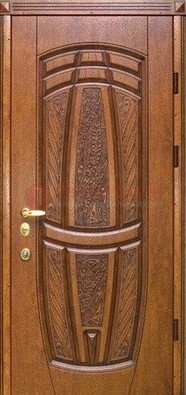 Коричневая металлическая дверь с виноритом ДВТ-34 в Подольске