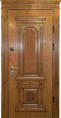 Коричневая железная дверь с виноритом Золотой дуб ДВТ-67 в Подольске